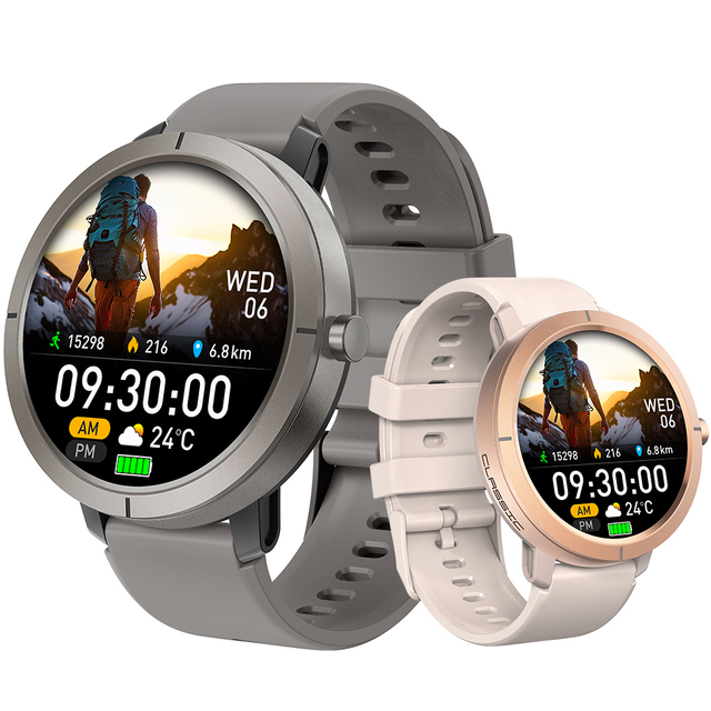 DM76 Men Outdoor Sport GPS Smart Watch BT Call 1.32'' AMOLED 50M Waterproof Health Monitoring Sleep Tracker Compass Long Battery
