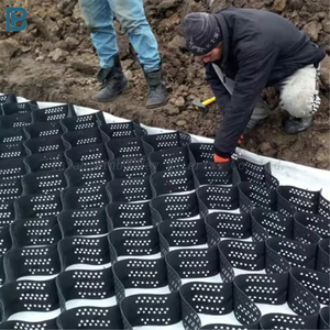 HDPE geocell sỏi ổn định lưới giữ lại tường kè tổ ong đen tăng cường đường lái xe cho đường - Product Image 2