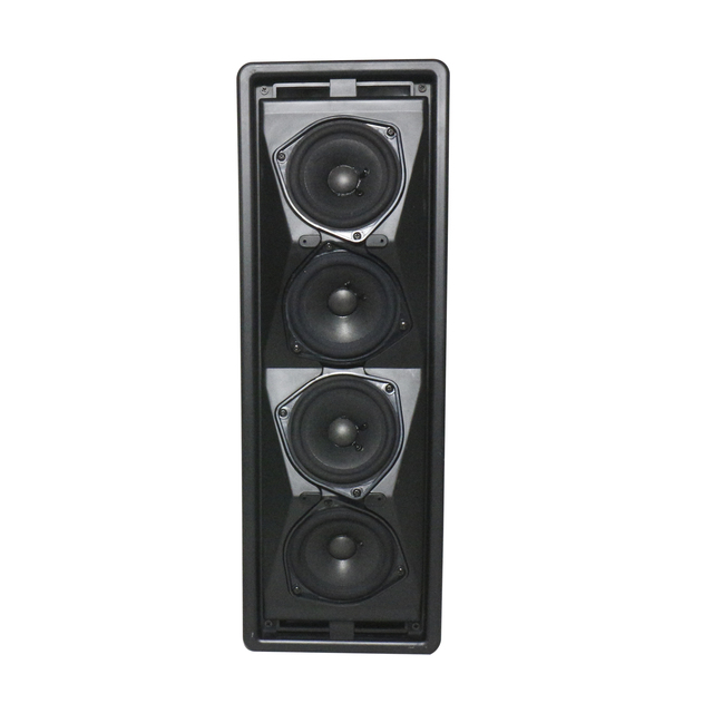 T PA 8ohm Sound 120W Powered Wall Mount Speaker 4.5" *4 Full Rang Line Array Speaker