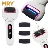 Removedor de callos eléctrico de piel muerta MRY, Lima para pies, herramienta para pies, Lima lavable para pies con almohadilla de papel de lija de repuesto, herramienta de pedicura