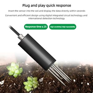 कृषि निगरानी स्मार्ट सेक पोर्टेबल एब्स मिट्टी नमी मीटर विश्लेषक 7 1 हाथ-पकड़ 10 सेमी गहराई मिट्टी का तापमान - Product Image 4
