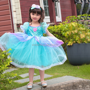 Niñas <span class=keywords><strong>Sirenita</strong></span> Ariel Princesa Vestido Cosplay Disfraces <span class=keywords><strong>para</strong></span> Niños Bebé Niña Sirena Vestir Conjuntos Niños Ropa <span class=keywords><strong>de</strong></span> Halloween - Product Image 5