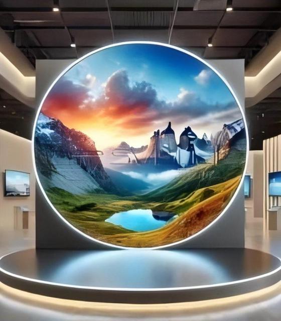 Customized Led Display Screen Creative Led Display Disc Magnetic Wall-mounted Led Circular Display Screen Round Logo Sign Panel