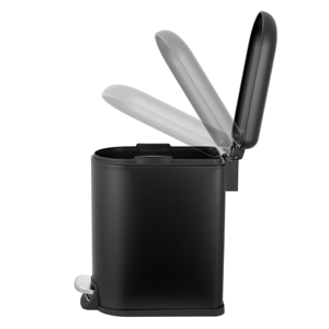 Petite poubelle de salle de bain de couleur fer couvercle à pédale ensemble de porte-brosse de toilette brosses de nettoyage essentielles pour l'organisation de la salle de bain - Product Image 3