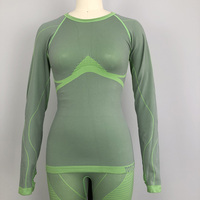 Ensemble de sous-vêtements thermiques pour femme, soutien musculaire hivernal, compression graduée, extensible dans quatre directions, antibactérien, sans couture