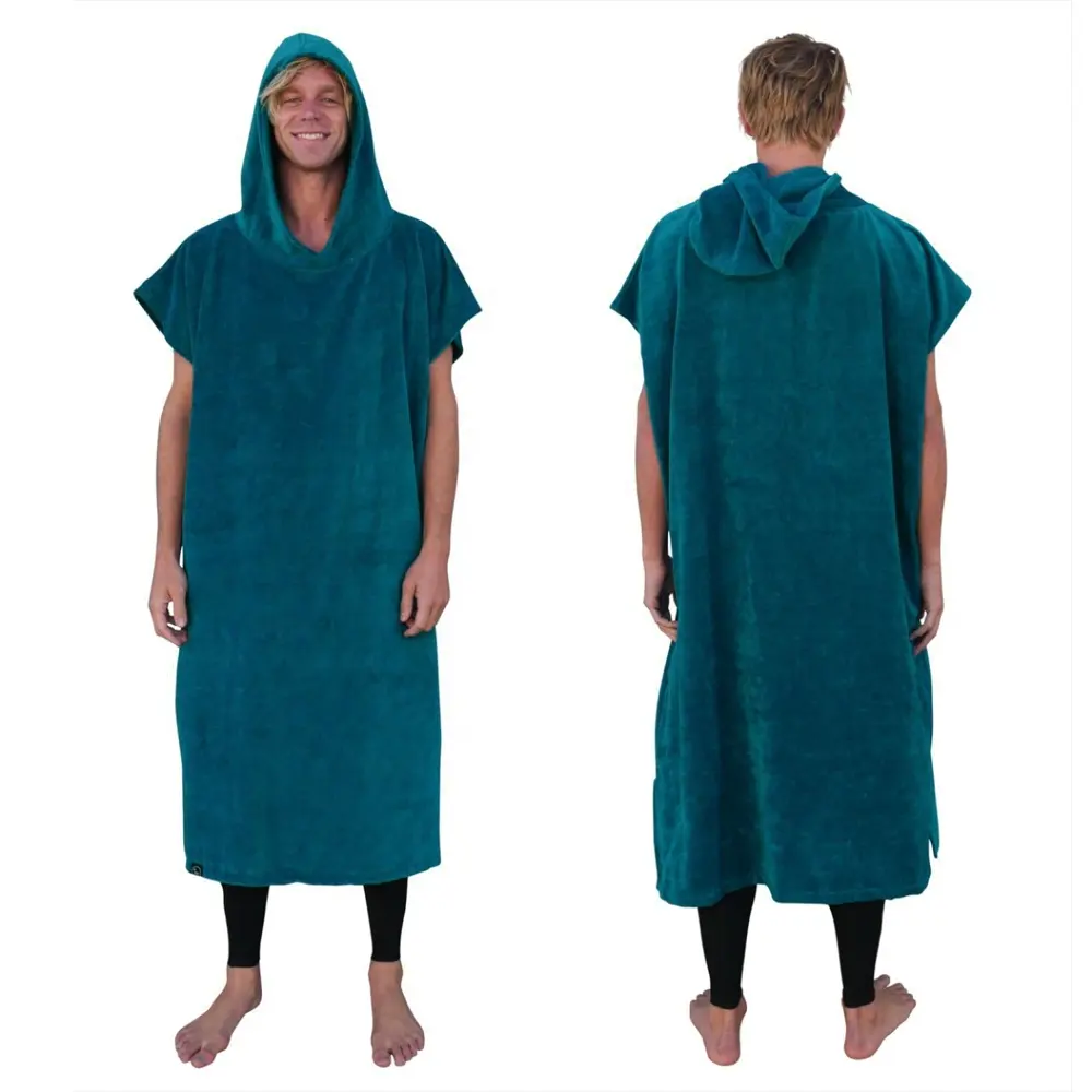 Microfibre Terry Changing Robe Towel Capes for Adults Cloak Cape Microfiber Summer Beach Customized Surf Poncho Towel SS-SP03