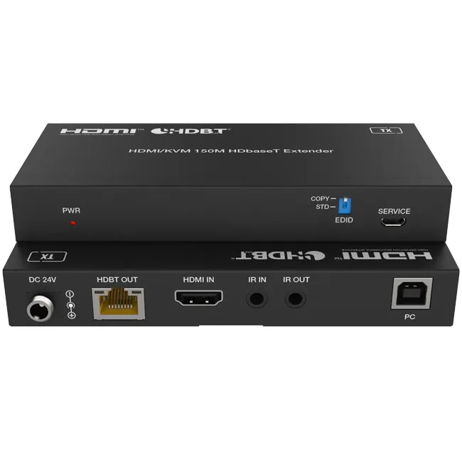 4 K60 HDMI Extender (TX/Rx) KVM Extender bis zu 150m USB/IR/RS-232/POC