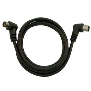 Cable de TV de 2,5 m, diámetro de 9,5 mm, color negro, ideal para conexión de dispositivos y transmisión de señales. - Product Image 1