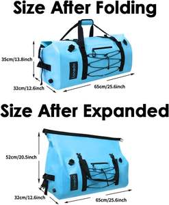 Free sample High Capacity <b>Outdoor</b> Camping Gear Travel <b>Waterproof</b> 500D Pvc Tarpaulin Dry Duffle Bag For Women - Product Image 6