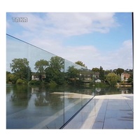 Takara — rambarde en verre sans cadre en aluminium, Balustrade à pince pour coupe poorée/balcon