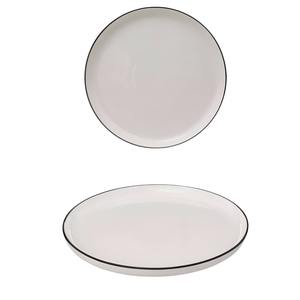 Plato Plano ALIX LINE en Porcelana Blanca DIAM. 27 cm - Product Image 1