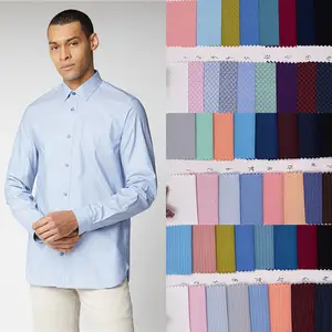 Shaoxing fornitore low moq cotton dot dress shirt tessuto dobby jacquard tessuti per abbigliamento