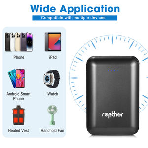 Rapthor 7.4V 3A / 5V 2A Paket Baterai untuk Rompi Pemanas/Jaket Pemanas/Hoodie Pemanas 7.4V dan USB 5V (Output Ganda DC <span class=keywords><strong>3</strong></span>.5mm +USB) - Product Image 3