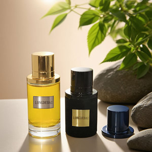 Custom Transparent Cylindrical Luxury Glass Perfume Spray <b>Bottle</b> 30ml 50ml 100ml Fire Polish Perfume <b>Bottle</b> with Magnetic Caps - Product Image 4