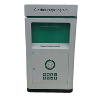 Bac de collecte de vêtements en acier rectangulaire pour l'extérieur, pour la collecte de vêtements et le recyclage des textiles