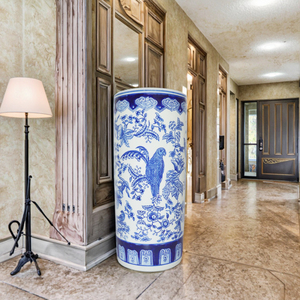 Elegante <span class=keywords><strong>Portaombrelli</strong></span> <span class=keywords><strong>in</strong></span> Porcellana Blu e <span class=keywords><strong>Bianca</strong></span> dell'Artigianato del Guangdong, Contenitore Decorativo per Interni e Ingressi - Product Image 3