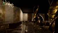 Comptoir de buffet sur mesure pour restaurant, design avec éclairage LED pour projets d'aménagement intérieur d'hôtels, restaurants et pubs