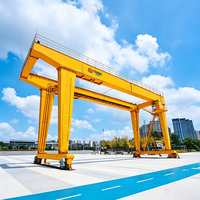 Grue portique à roues en caoutchouc certifiée CE ISO pour entrepôt de conteneurs, fonctionnement stable