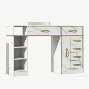 <span class=keywords><strong>Mesa</strong></span> <span class=keywords><strong>de</strong></span> Manicura Profesional con Colector <span class=keywords><strong>de</strong></span> Polvo, Exhibidor <span class=keywords><strong>de</strong></span> Vidrio y Amplio Espacio <span class=keywords><strong>de</strong></span> Almacenamiento - Product Image 2