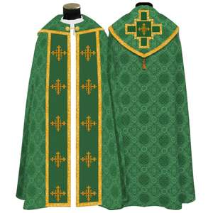 Style chaud hommes Style gothique faire face église cape prêtre Robe assistant prêtre tenues Halloween faire face avec des tresses détaillées ornées - Product Image 5