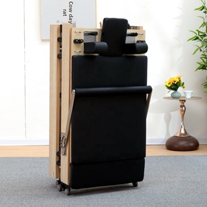 Lettino Pilates Core in Legno di Quercia Pieghevole Modello Eight Thousand Twenty-seven con Scatola in Legno per Casa, Studio Yoga, Palestra - Product Image 1