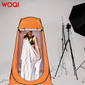 Tente de douche extérieure Woqi pour 1 personne, orange, imperméable, pliable, pour le camping et la plage - Product Image 4