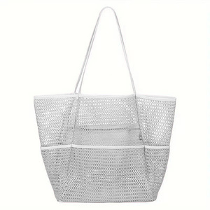 Hotsale Women Swimming <b>Beach</b> Mesh <b>Bag</b> Ladies Shoulder <b>Bag</b> Large-Capacity Travel Portable Storage <b>Bag</b> Multifunction Handbag - Product Image 4