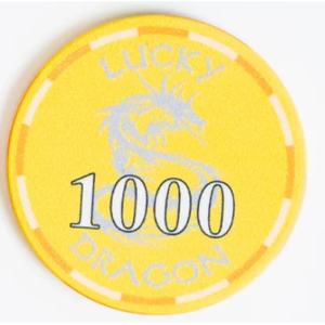 Jetons de poker en céramique Lucky Dragon avec plateau, expérience de jeu de haute qualité - Product Image 1
