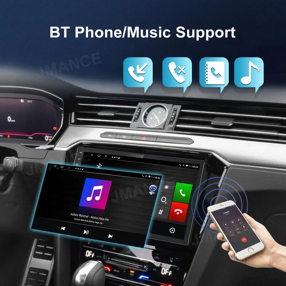 Jmance 7 pollici 2 Din 1 16/2 32GB 1024*600 BT supporto Wireless/cablato Carplay Android Auto autoradio navigazione