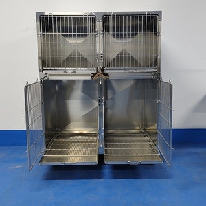 Cage <span class=keywords><strong>de</strong></span> séchage professionnelle à 4 niveaux en acier inoxydable verrouillable pour salons <span class=keywords><strong>de</strong></span> toilettage et hôtels pour animaux - Product Image 1