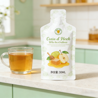 Sachet plastique personnalisé à trois soudures latérales de qualité alimentaire 30 ml pour gel énergétique liquide, boisson, jus de fruits, miel