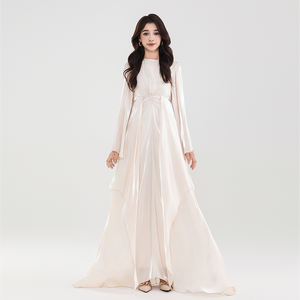 Lignes Tunique Personnalisée Ensemble 2 Pièces Costume Musulman Ensembles Costumes Femme Ensembles Co Ord Musulman - Product Image 5