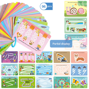 Giochi di memoria personalizzati con rivestimento UV alfabeto/numero flash card cancellabile a secco apprendimento matematica flashcard per bambini - Product Image 4