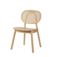 Chaises en bois massif en gros pour café, chaise de salle à manger, chaise de restaurant en bois rembourrée