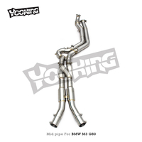 Knalpot ODM Catback Stainless Steel untuk BMW M2 M3 M4 G80 G82 G87 G8X 3.0T 2021-2024  Pipa Tengah Panjang Sama Pipa Z