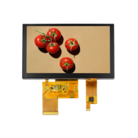 Écran LCD tactile de 5 pouces, résolution 800x480, 450 nits, interface RGB, écran LCD 40 broches