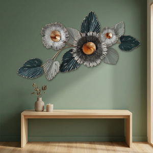 Leaf Design Iron Metal <b>Wall</b> Art Panel Superb Outdoor Home Decorative Hanging for Interior Use - Product Image 6
