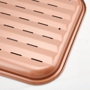 <span class=keywords><strong>Bandeja</strong></span> rectangular antiadherente de acero al carbono, parrilla para <span class=keywords><strong>barbacoa</strong></span>, 34cm, color negro - Product Image 5