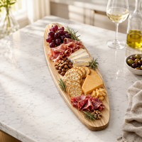 Planche à découper en bambou écologique personnalisée en gros, planche de service pour charcuterie et fromages, idéale pour la maison de plage