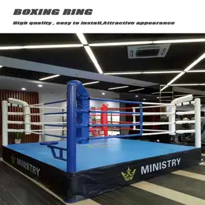 Su ordinazione di formato di colore di stampa di marchio ring di pugilato della tela di canapa piano di copertura ring di pugilato wrestling anello