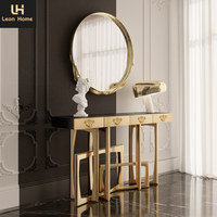 Vente en gros de table console design antique unique en métal poli fait main meubles de salon classiques table console