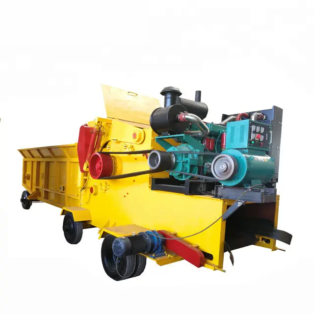 Gỗ Shredder chipper cho đăng nhập chi nhánh với biến tần cho ăn