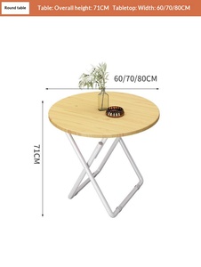 Tavolo <span class=keywords><strong>da</strong></span> <span class=keywords><strong>Cucina</strong></span> Pieghevole ed Estensibile Bianco Circolare Minimalista Moderno Salvaspazio per Balcone Appartamento Dormitorio Interno Esterno - Product Image 3