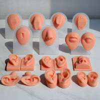 Profession elle wieder verwendbare Silikon-Übungs kits Gefälschte Ohren Nase Nabel Modelle Tattoo Artist Piercing-Werkzeuge zum Dekorieren von Kuchen