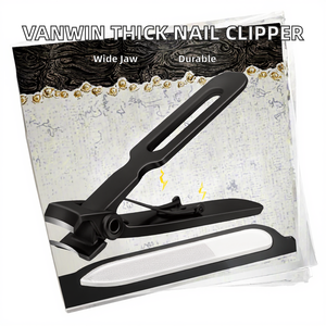 VANWIN Tagliaunghie Professionale in Acciaio Inossidabile con Apertura a Gola Larga da 16 mm, Lama Curva e Lima per Unghie Spesse, Uso Adulti - Product Image 2
