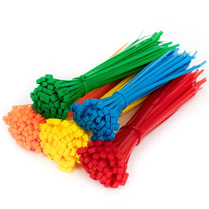 Tùy Chỉnh Colourful Thân Thiện Với Môi Nhựa Tự Khóa Nylon Quan Hệ Cáp Dây Tổ Chức Nhựa Quan Hệ Cáp Nylon Zip Tie