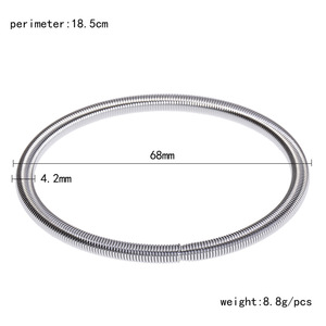 Gelang Kawat Rantai Baja Tahan Karat Elastis Lentur Dapat Dilepas Dengan Kepala Sekrup Yang Dapat Dikencangkan 4.2mm Untuk Wanita - Product Image 6