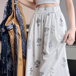 <span class=keywords><strong>Pantalones</strong></span> de <span class=keywords><strong>Verano</strong></span> para <span class=keywords><strong>Mujer</strong></span>, Finos, Holgados, de Cintura Alta, con Estampado Floral, con Cordones, <span class=keywords><strong>Pantalones</strong></span> Anchos Casuales para Dama - Product Image 5