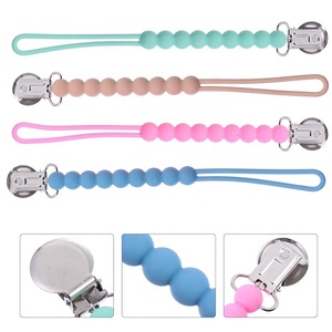 Sinh thái thân thiện BPA free cấp thực phẩm mềm & Durable Silicone bé núm vú Teether Silicone mọc răng chuỗi Clip - Product Image 4