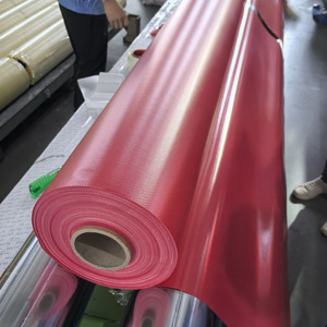 Bâche légère imperméable de tissu rouge blanc durable de PVC de panne d'électricité pour la tente et le <span class=keywords><strong>chapiteau</strong></span> de cadre - Product Image 5